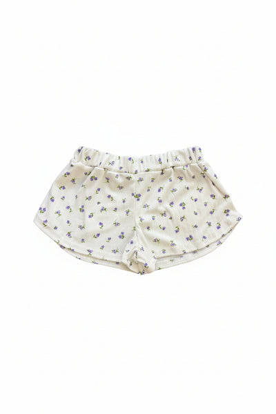 Dori Creations-Purple Floral Pointelle Shorts