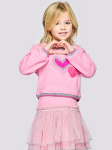 Baby Sara - Pink 2-Fer Dress with Hearts