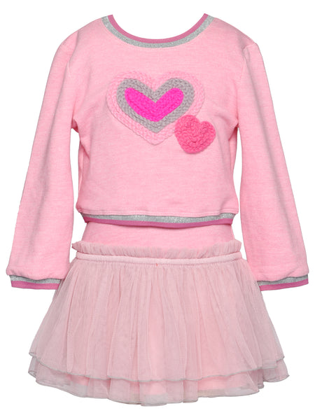 Baby Sara - Pink 2-Fer Dress with Hearts