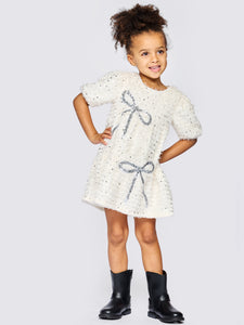 Baby Sara - Tiered Dress with Sequin Bow Detail