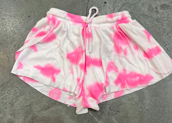 Flowers by Zoe - Neon Pink Tie Dye Shorts