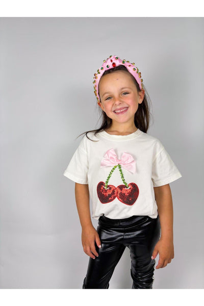 Cherry and Bow Gem Top
