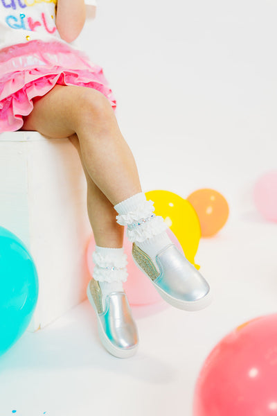 White Varsity Socks