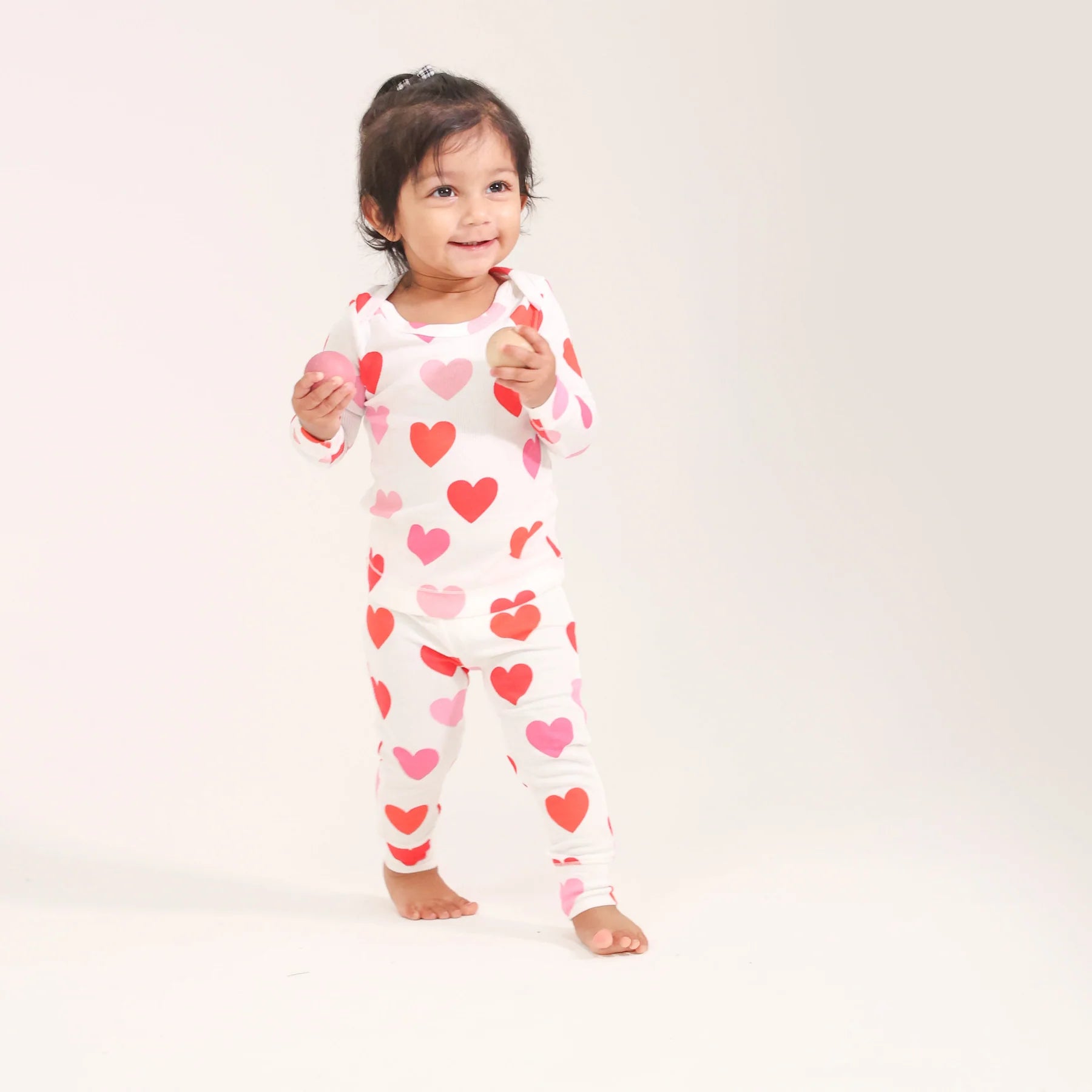 Angel Dear -  L/S Loungewear Set - Big Hearts