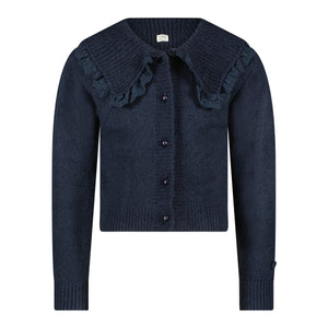 Le Chic - Omsk Navy Cardigan with Extended Collar