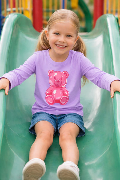 Sparkle by Stoopher - Gummy Bear Printed Long Sleeve Tee - Lavender