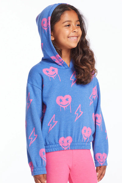 Chaser - Hearts and Bolts Girls Pullover Hoodie