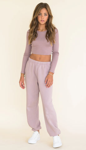 Kaveah - Shirred Jogger - Dusty Rose