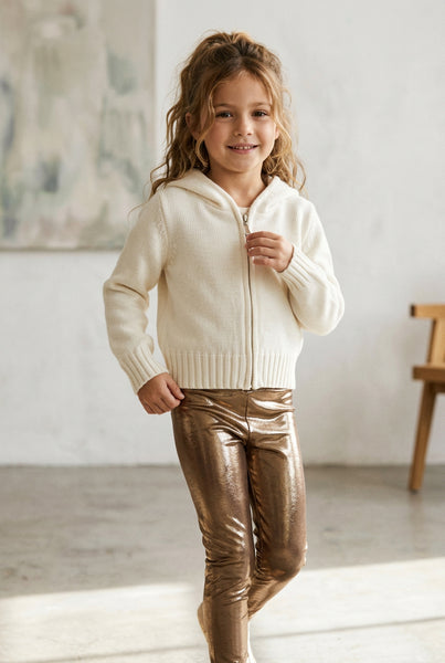 Tweenstyle - Ivory Zip Hoodie Sweater