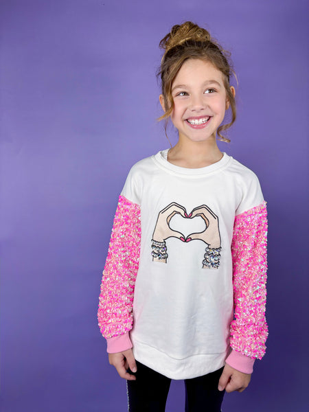 Lover Patched Sequins Crewneck