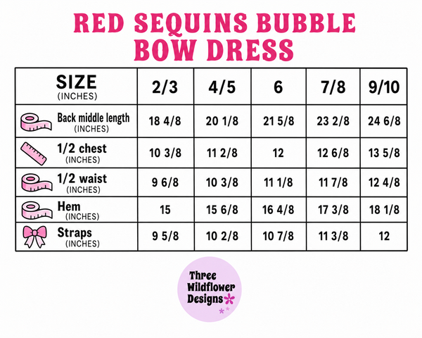 Red Sequins Bubble Bow Dress (PREORDER)