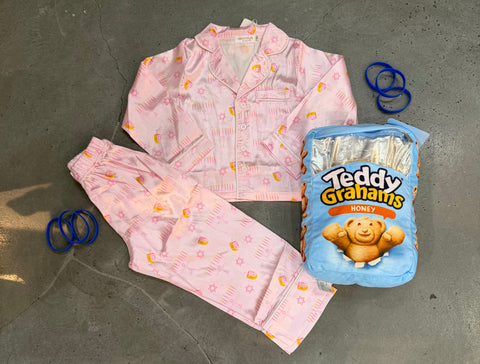 Tweenstyle by Stoopher - Hannukah Silky Loungewear Set - Light Pink