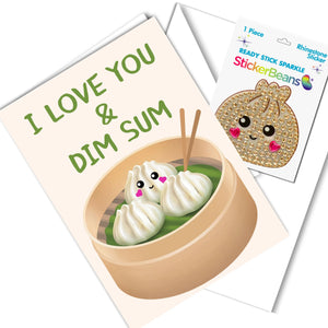 Sticker Bean - Dim Sum Greeting Card