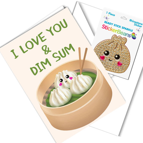 Sticker Bean - Dim Sum Greeting Card