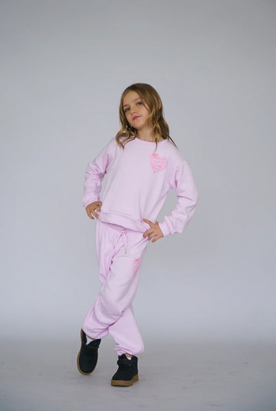 Flowers by Zoe - Pink Heart Sweatpants