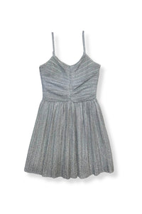 Katie J NYC Girls Sabrina Shimmer Dress - Platinum