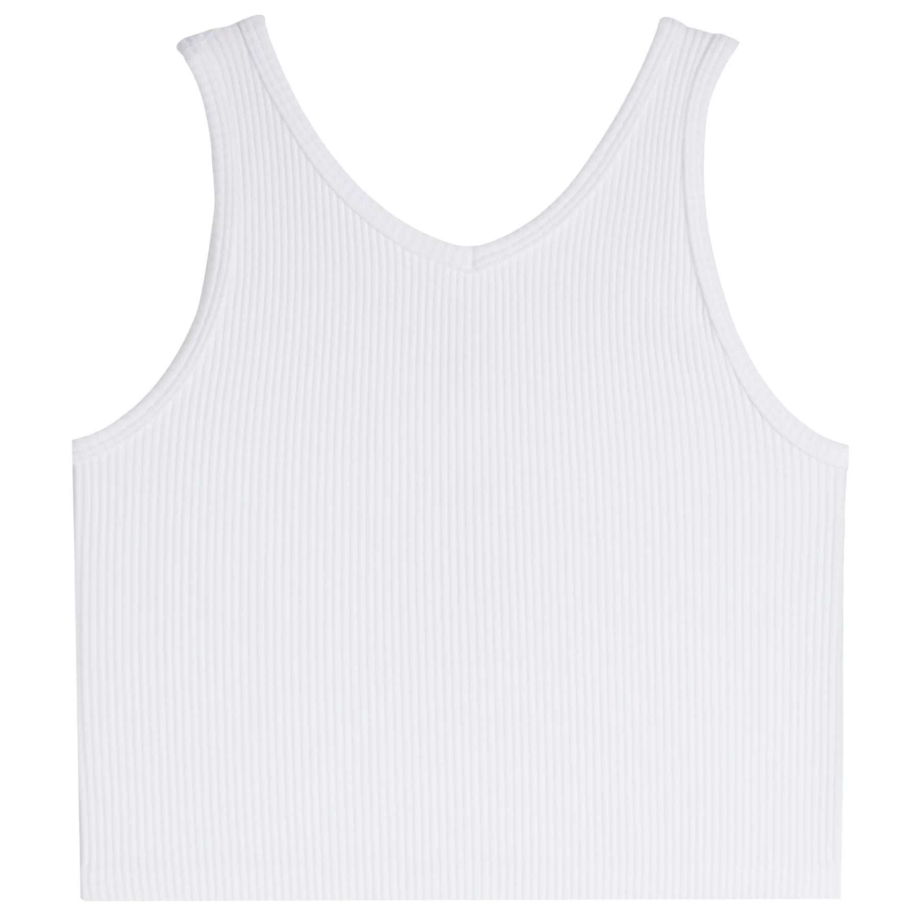 Suzette - REVERSIBLE RIBBED TANK WHITE