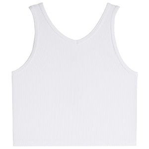 Suzette - REVERSIBLE RIBBED TANK WHITE