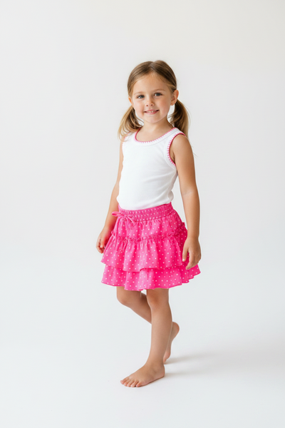 Flowers by Zoe - Hot Pink Polka Dot Skirt