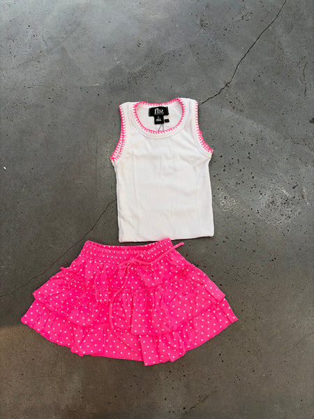 Flowers by Zoe - Hot Pink Polka Dot Skirt