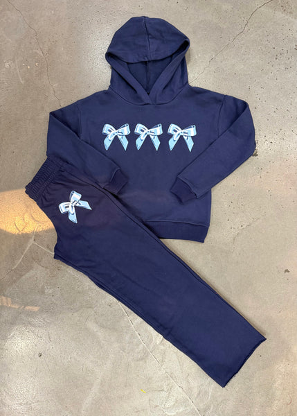 Prince Peter - Navy Bows Jogger