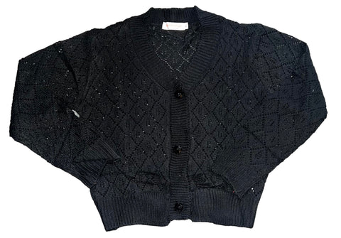 Tweenstyle by Stoopher - Black Crochet Cardigan