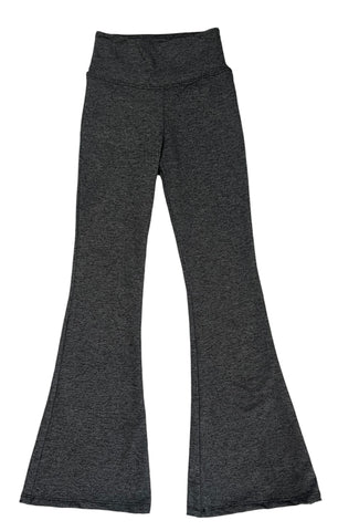 Dori Creations - Heathered Charcoal/Black Flare Leggings