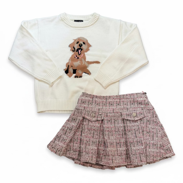 Ava & Yelly, Long Sleeve Golden Doodle Sweater