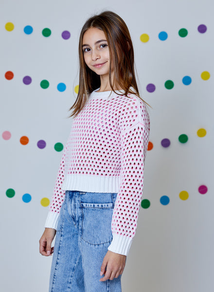 Design History - Chenille Open Weave Sweater