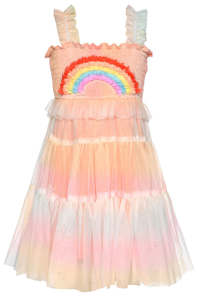 Baby Sara - Rainbow Tulle Tiered Dress
