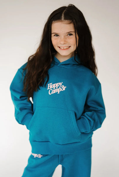 Happy Camp3r -Puff Series Core Youth Hoodie - Crystal Teal