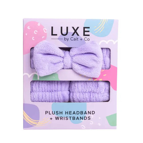 Cait  + Co - Luxe Headband + Wristbands - Purple