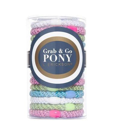 France Luxe - Grab & Go Pony Tube, 15 Hair Ties Dazzle