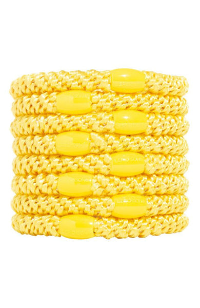France Luxe -  Grab & Go Ponytail Holders - Set of Eight Yellow