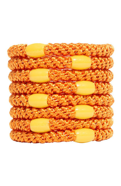 France Luxe -  Grab & Go Ponytail Holders - Set of Eight Orange
