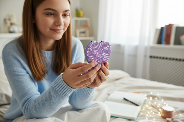 Iscream - Sparkling Hearts Rhinestone Compact Mirrors