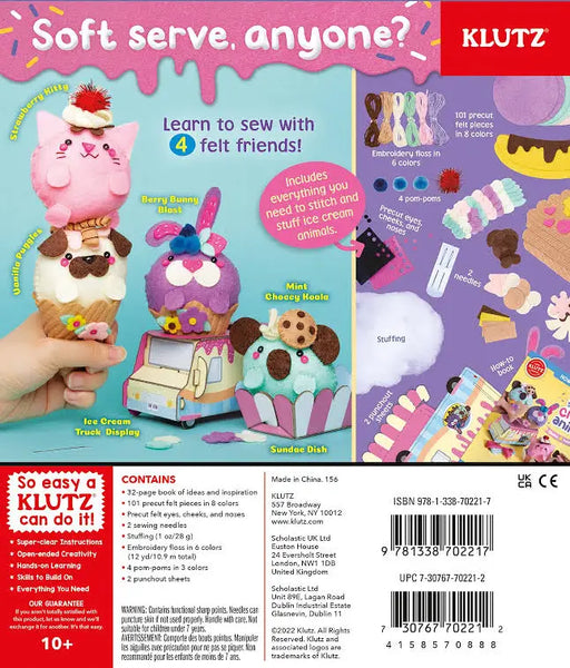 Klutz - Sew Your Own Ice Cream Animals