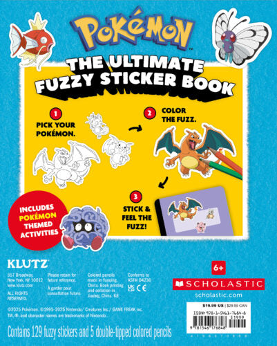 Klutz - Pokemon Color Your Own Fuzzy