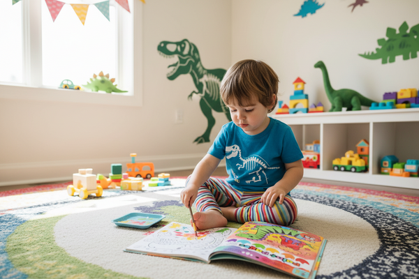 Bright Stripes - Dinos Rule Jr. Paint Pages