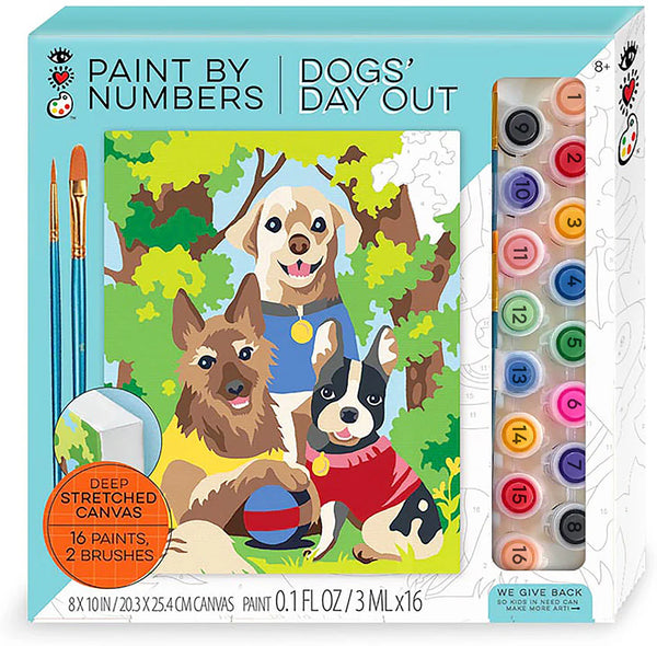 Bright Stripes - Paint by Numbers Dogs Day Out