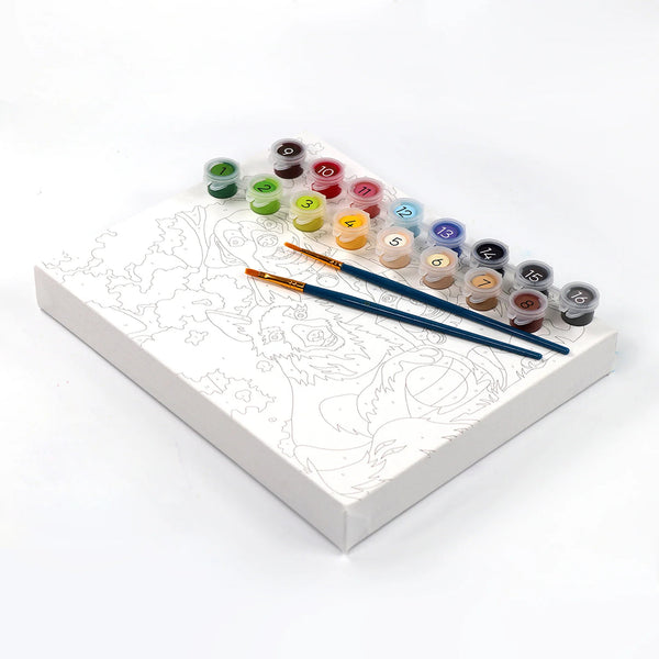 Bright Stripes - Paint by Numbers Dogs Day Out