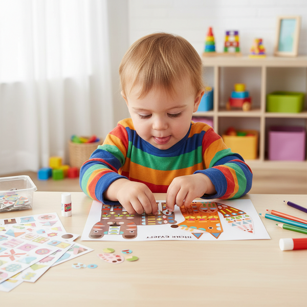 Djeco - Petit Gifts 3 Giant Animals Collage Activity