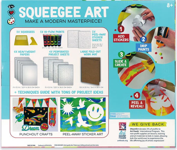 Bright Stripes - Squeegee Art