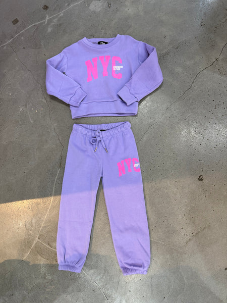 Flowers by Zoe - NYC Kindness Is Free Sweatshirt- Purple