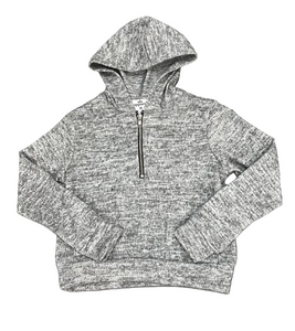 SLS Apparel - Quarter Zip Hooded Top - Heather Grey