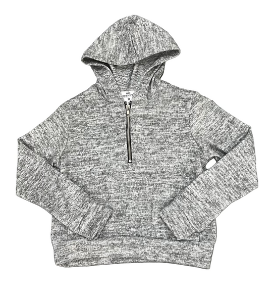SLS Apparel - Quarter Zip Hooded Top - Heather Grey