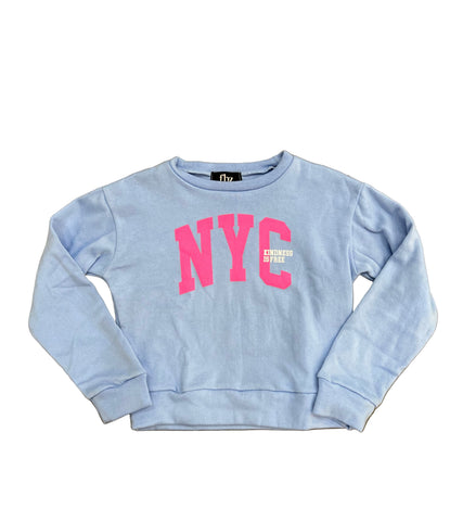 Flowers by Zoe - NYC Crewneck Sweatshirt - Light Blue