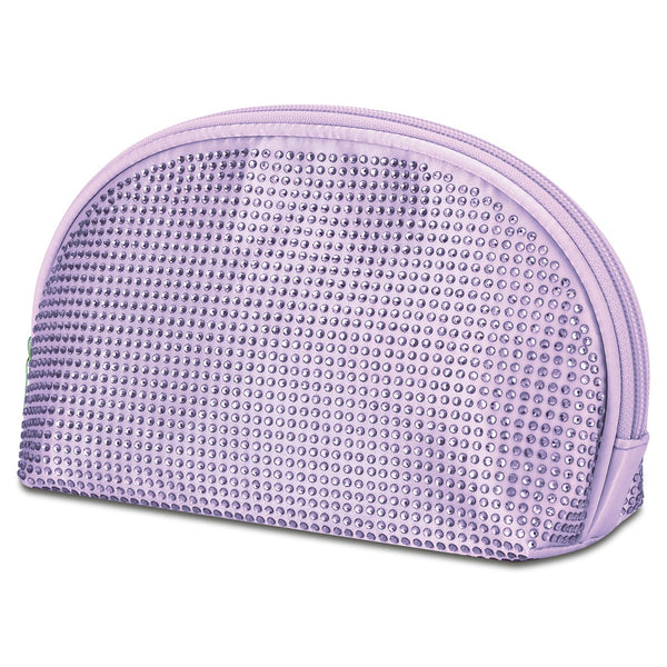 Iscream - Lavender Rhinestone Oval Cosmetic Bag
