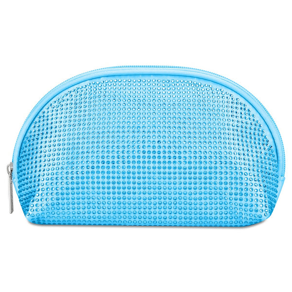Iscream - Blue Rhinestone Oval Cosmetic Bag