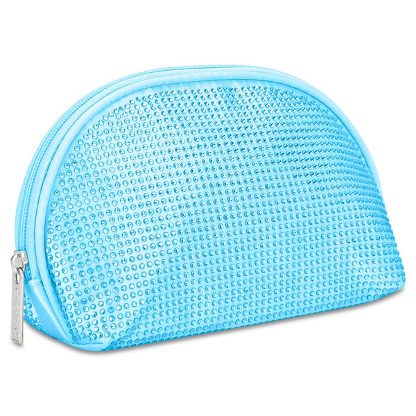 Iscream - Blue Rhinestone Oval Cosmetic Bag